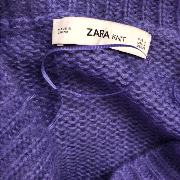 ZARA purple off shoulder sweater top - Picture 6 of 6